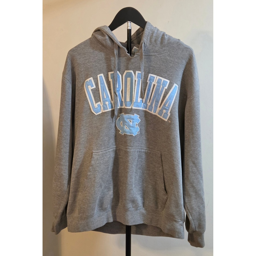 Vintage E5 University Of North Carolina Tar Heels Hoodie Mens Size Large Gray